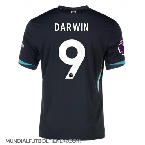 Camiseta Liverpool Darwin Nunez #9 Segunda Equipación Replica 2024-25 mangas cortas